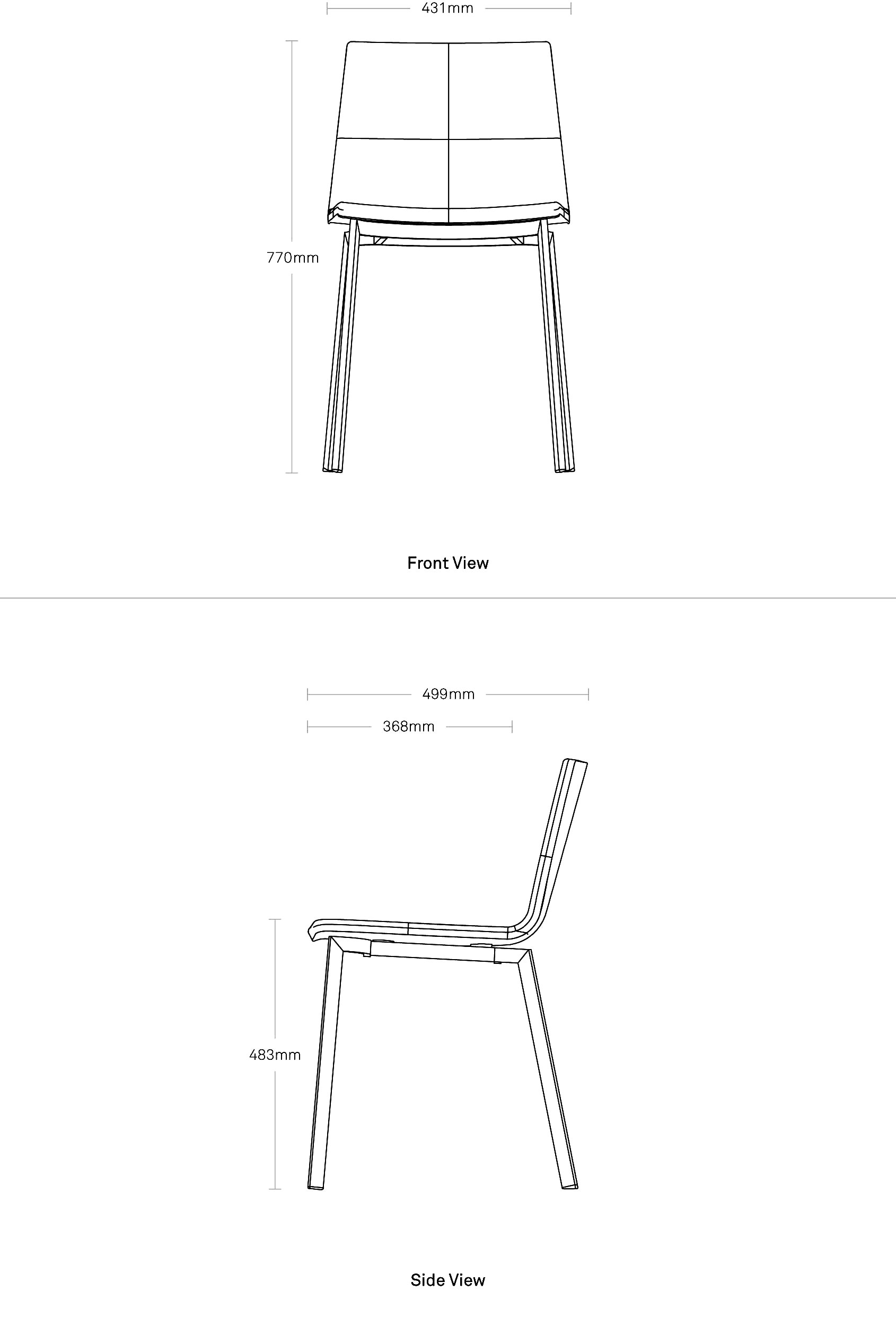 Between Us Dining Chair - Modern Dining Chair - Blu Dot