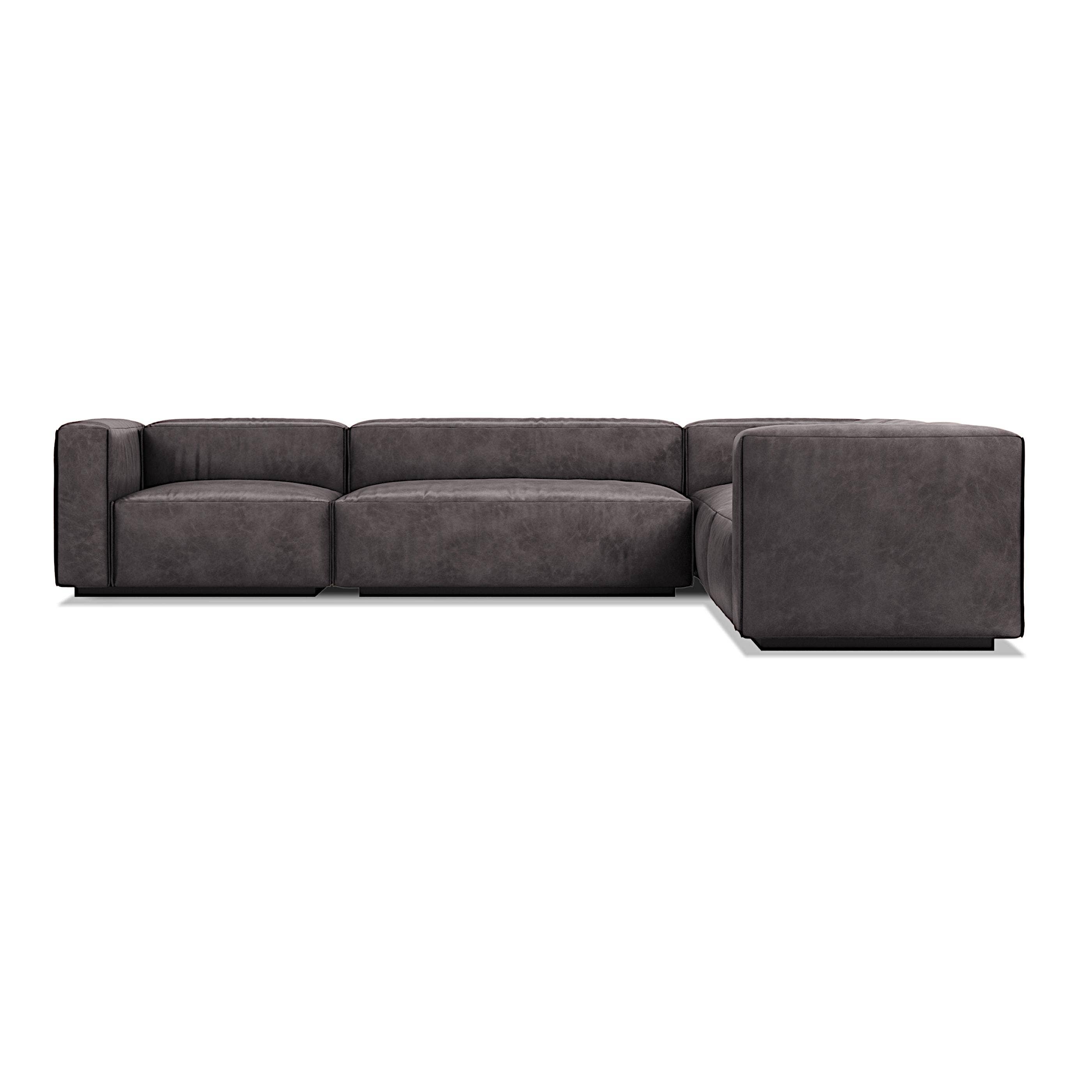 Slate leather sectional deals