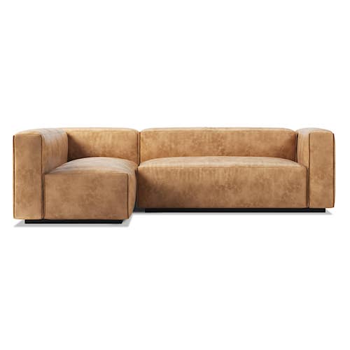 Cleon Small Leather Sectional Sofa view 1