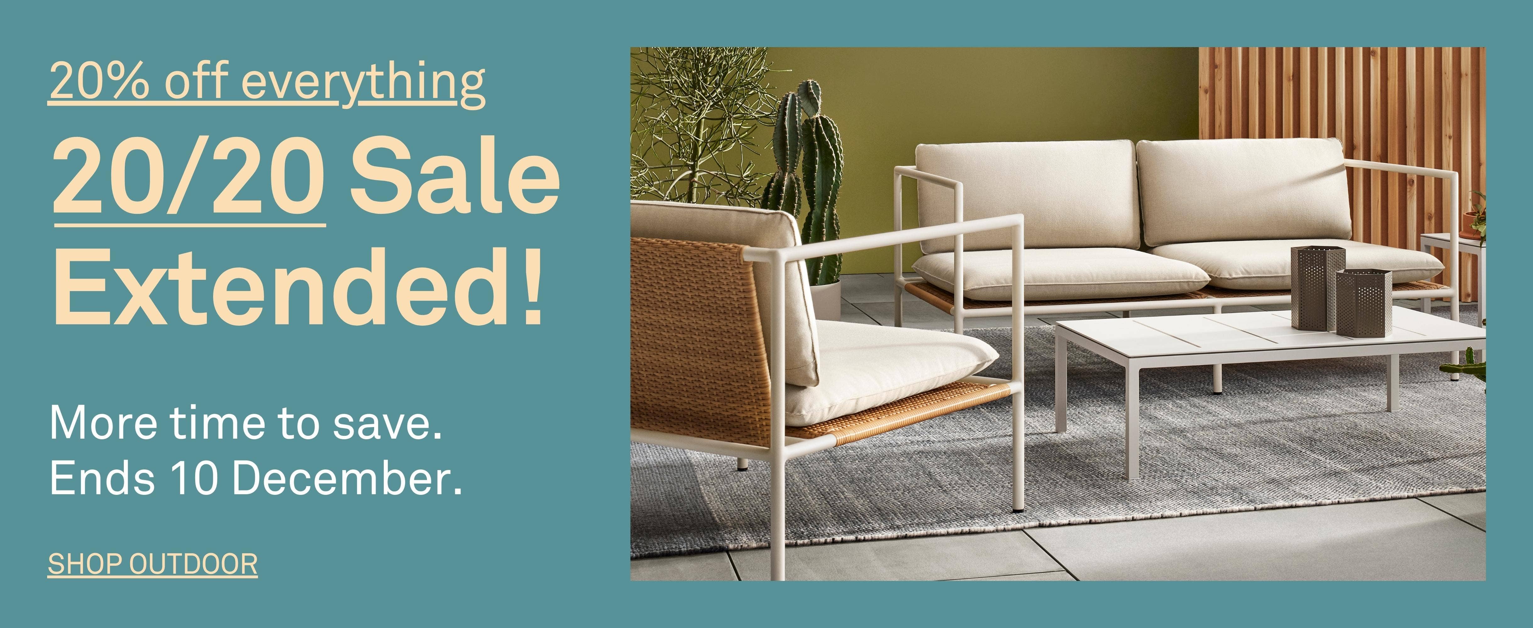 20% off everything. 20/20 Sale Extended! More time to save. Ends 10 December. Shop Outdoor.